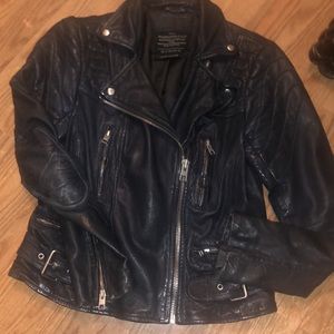 all saints leather jacket